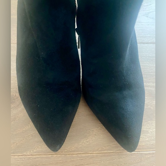 Pedro Anton black suede bootie with rhinestone bit accent, size 7 (37) - Picture 5 of 14